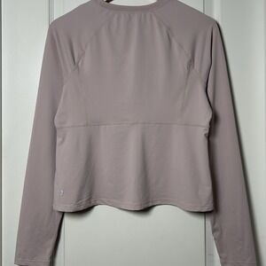 Halara Pink Thumb Hole Long Sleeve Raglan Crop Sports Yoga Top Balletcore Style